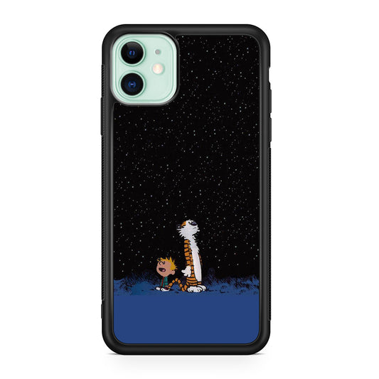 Calvin and Hobbes Space iPhone 12 Case