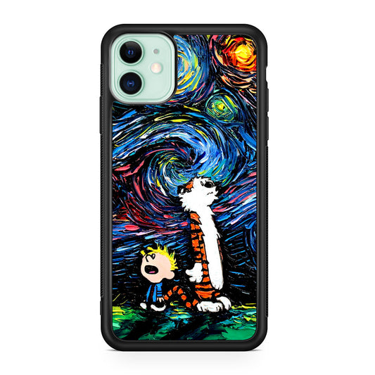 Calvin Art At Starry Night iPhone 12 Case