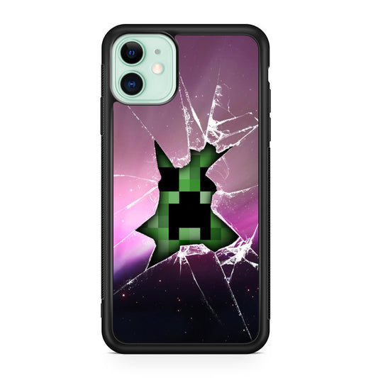 Creeper Glass Broken Violet iPhone 12 Case