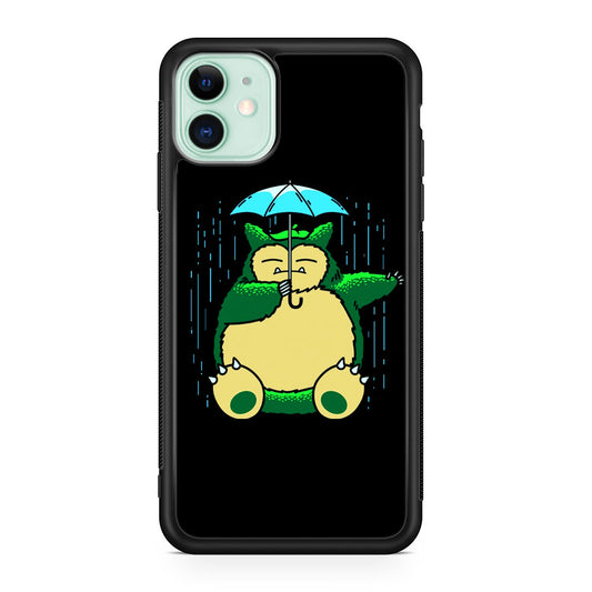 Cute Snorlax Umbrella iPhone 12 Case