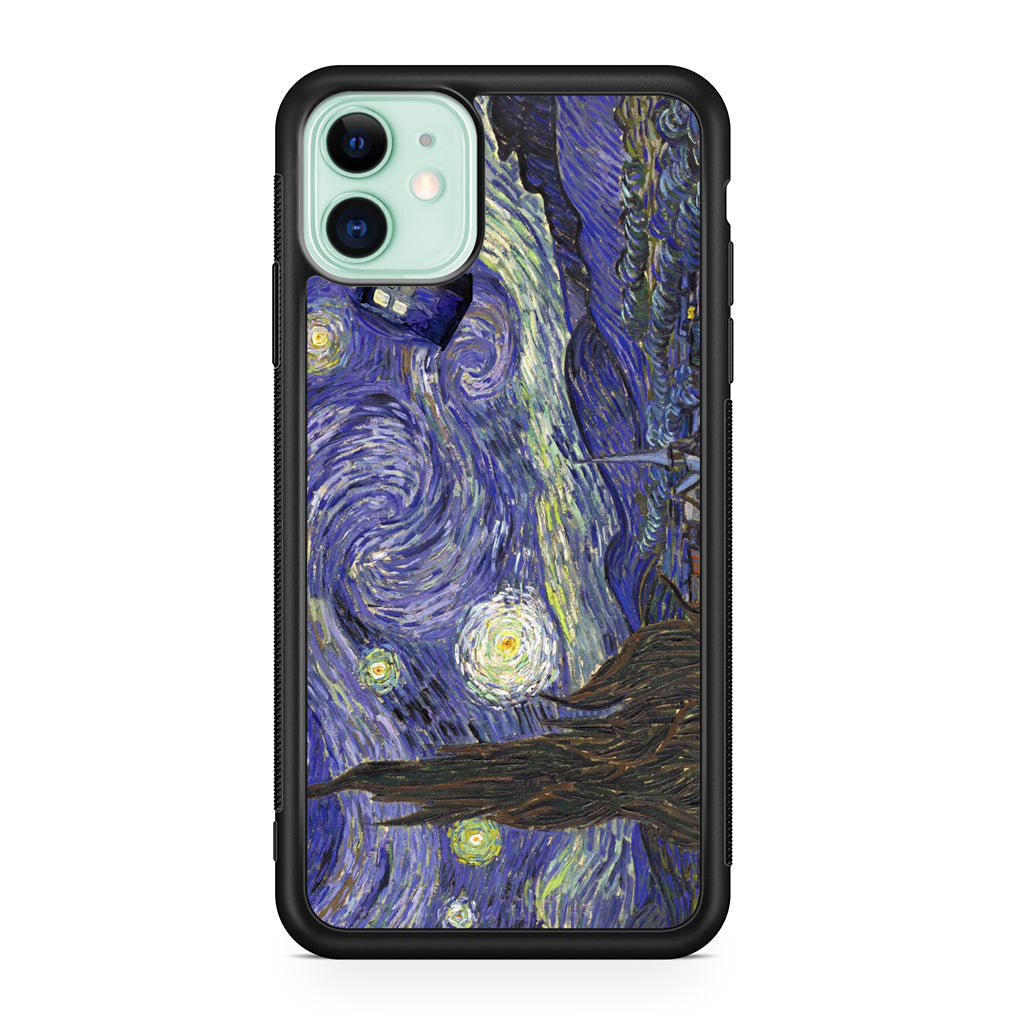 Dr Who Tardis In Van Gogh Starry Night iPhone 12 Case