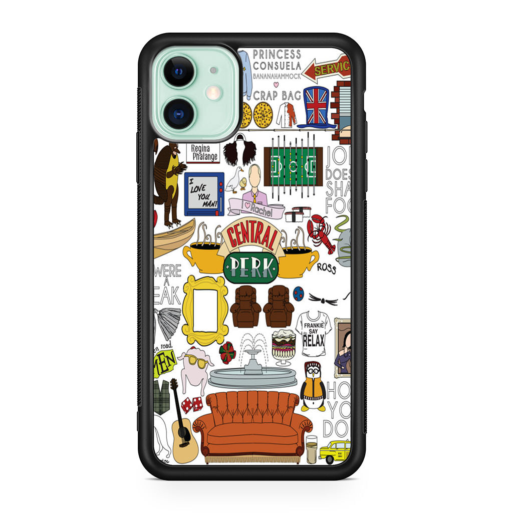 Friends TV Show Central Perk Sticker iPhone 11 Case