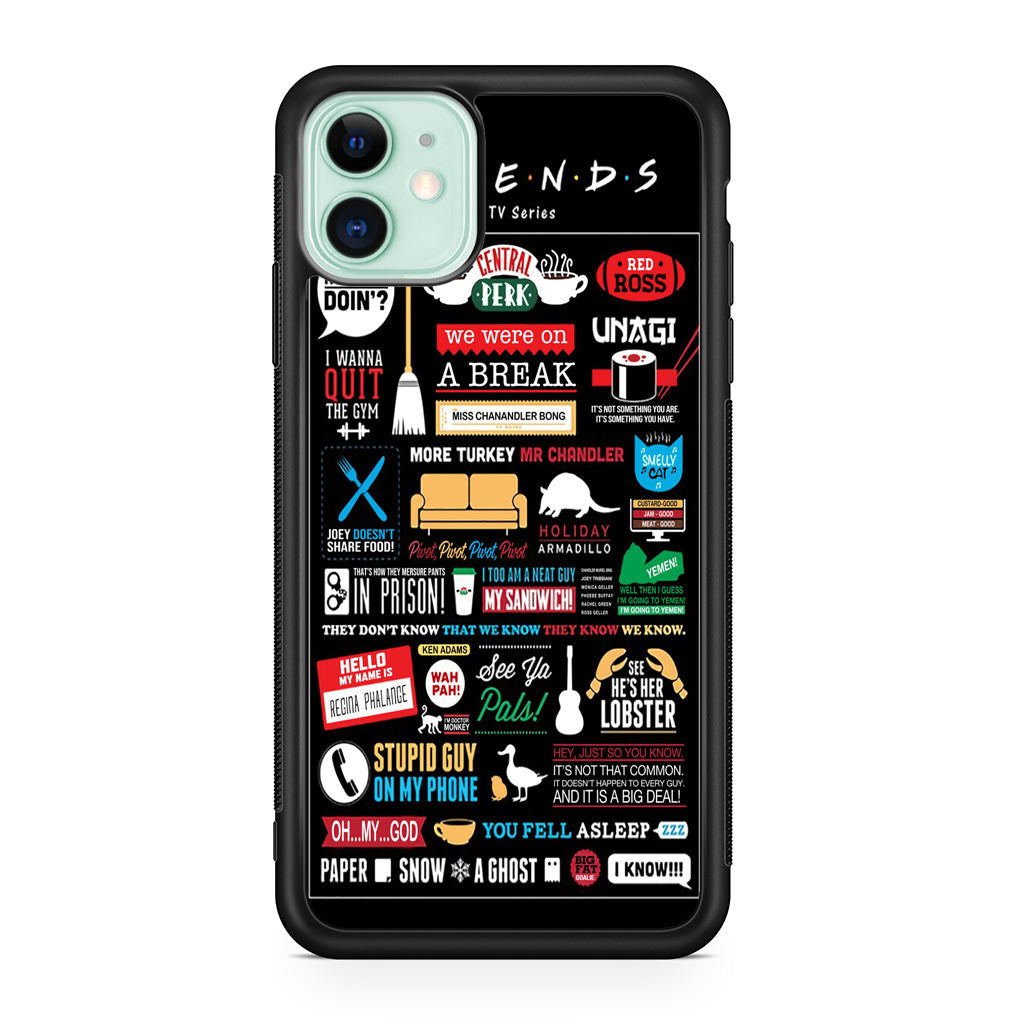 Friends TV Show Quotes Poster iPhone 12 Case