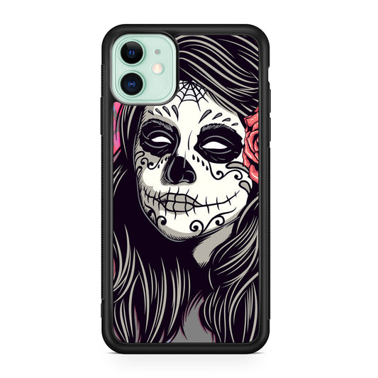 Girl Skull Flower iPhone 12 Case