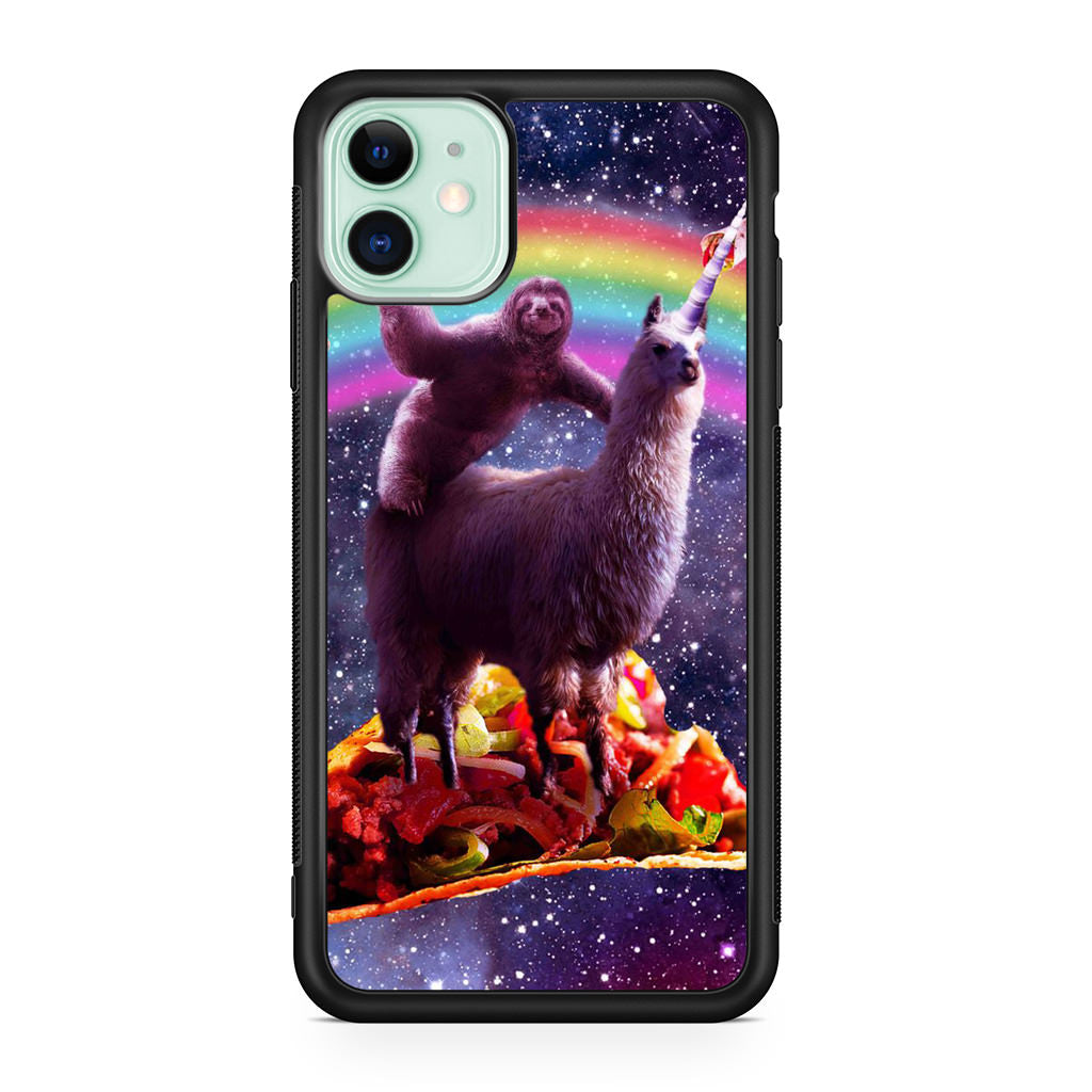 LLama And Sloth On Space iPhone 12 mini Case