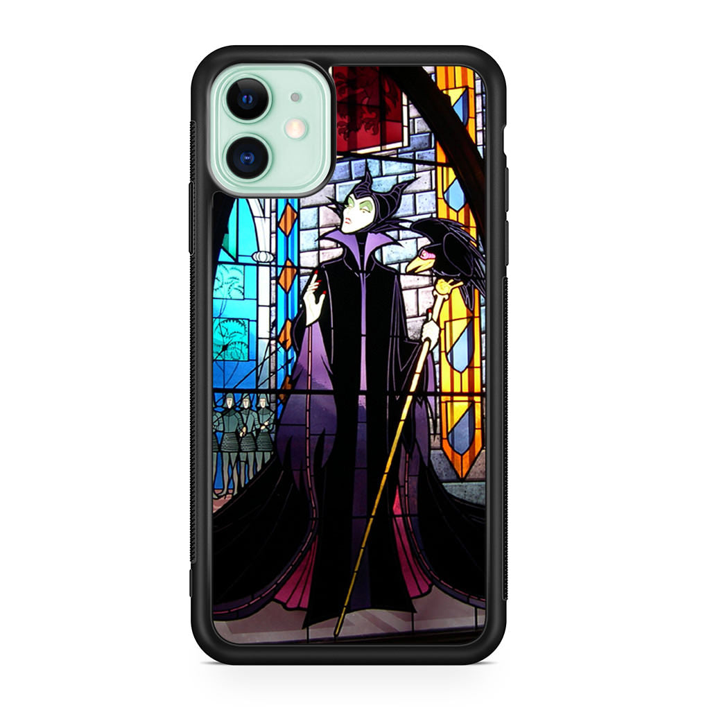 Maleficent Sleeping Beauty Glass Art iPhone 12 Case