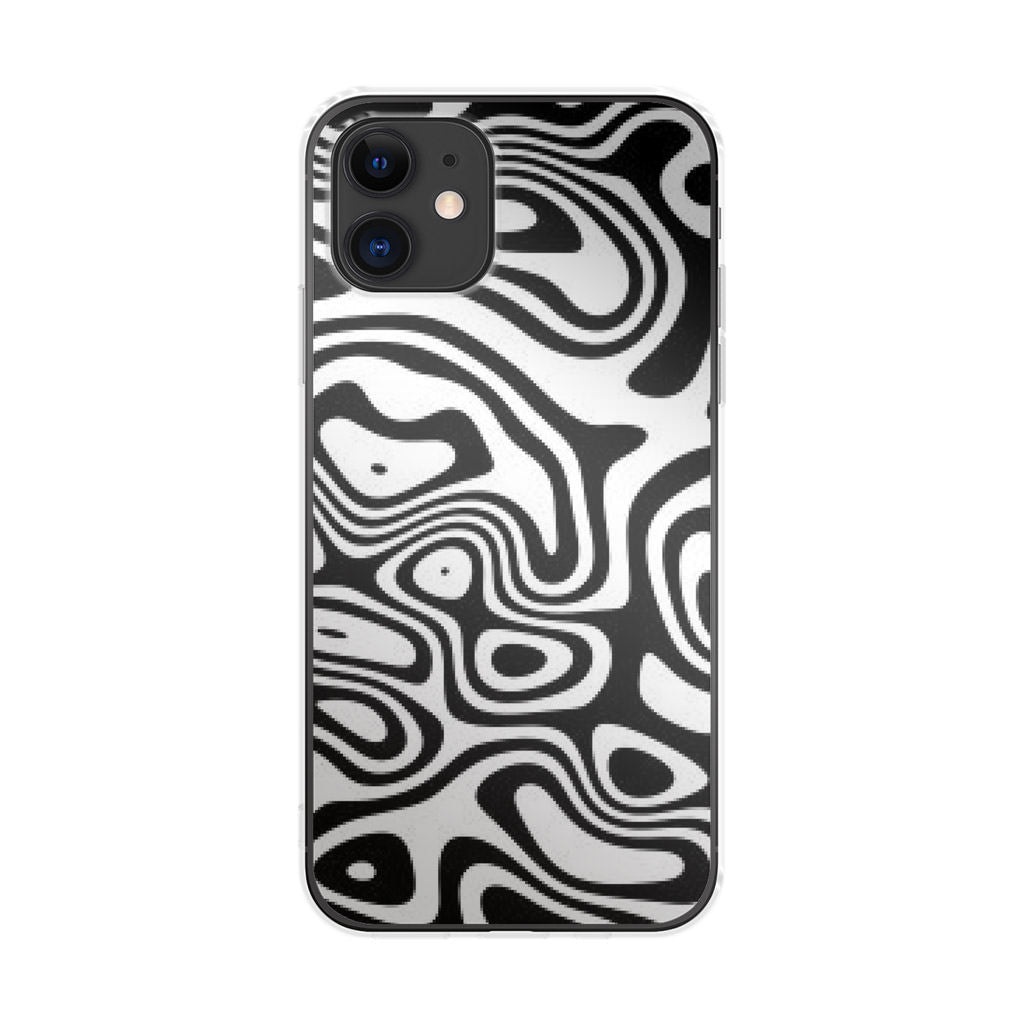 Abstract Black and White Background iPhone 12 mini Case