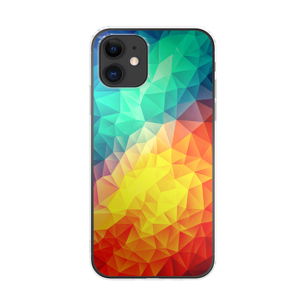 Abstract Multicolor Cubism Painting iPhone 11 Case