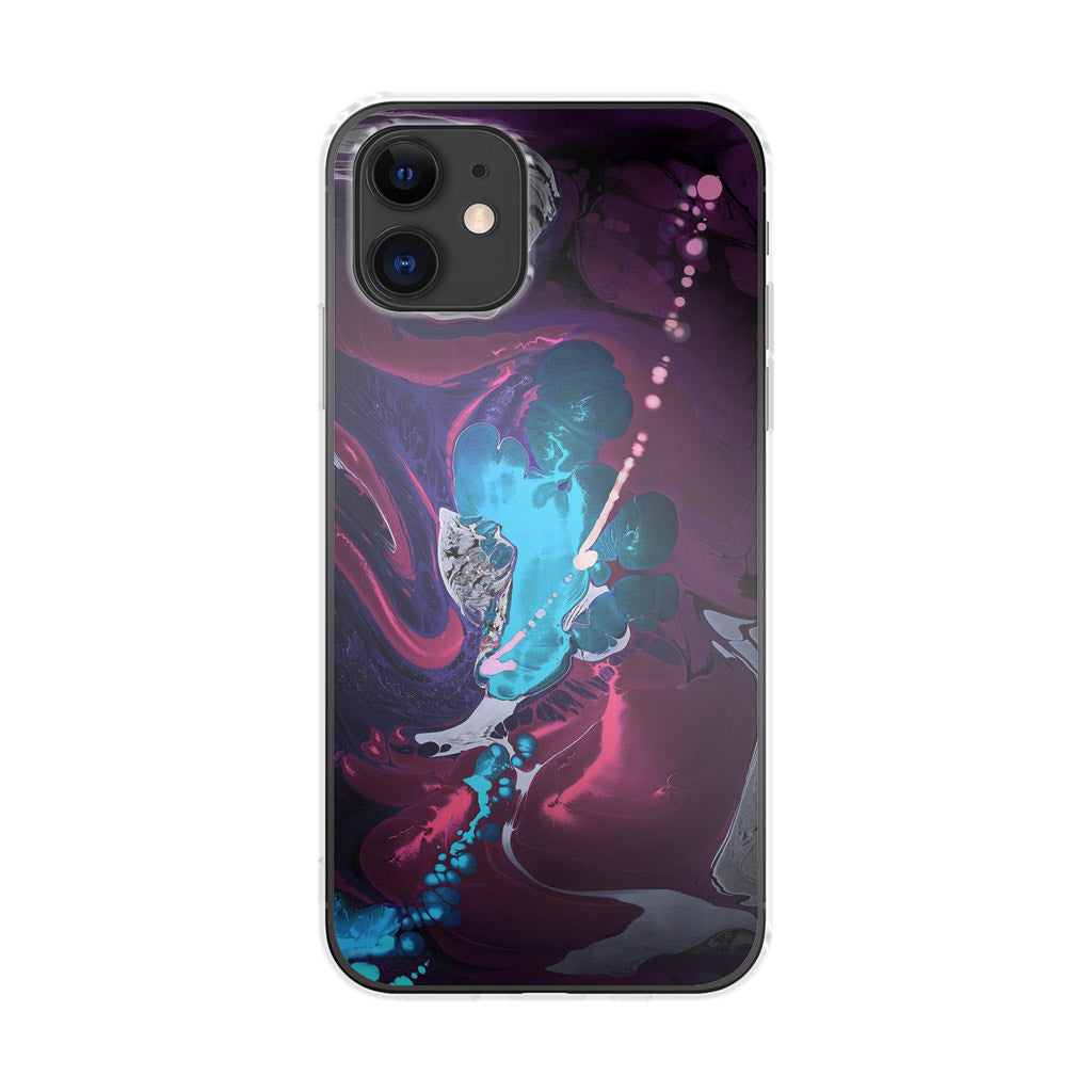 Abstract Purple Blue Art iPhone 12 Case