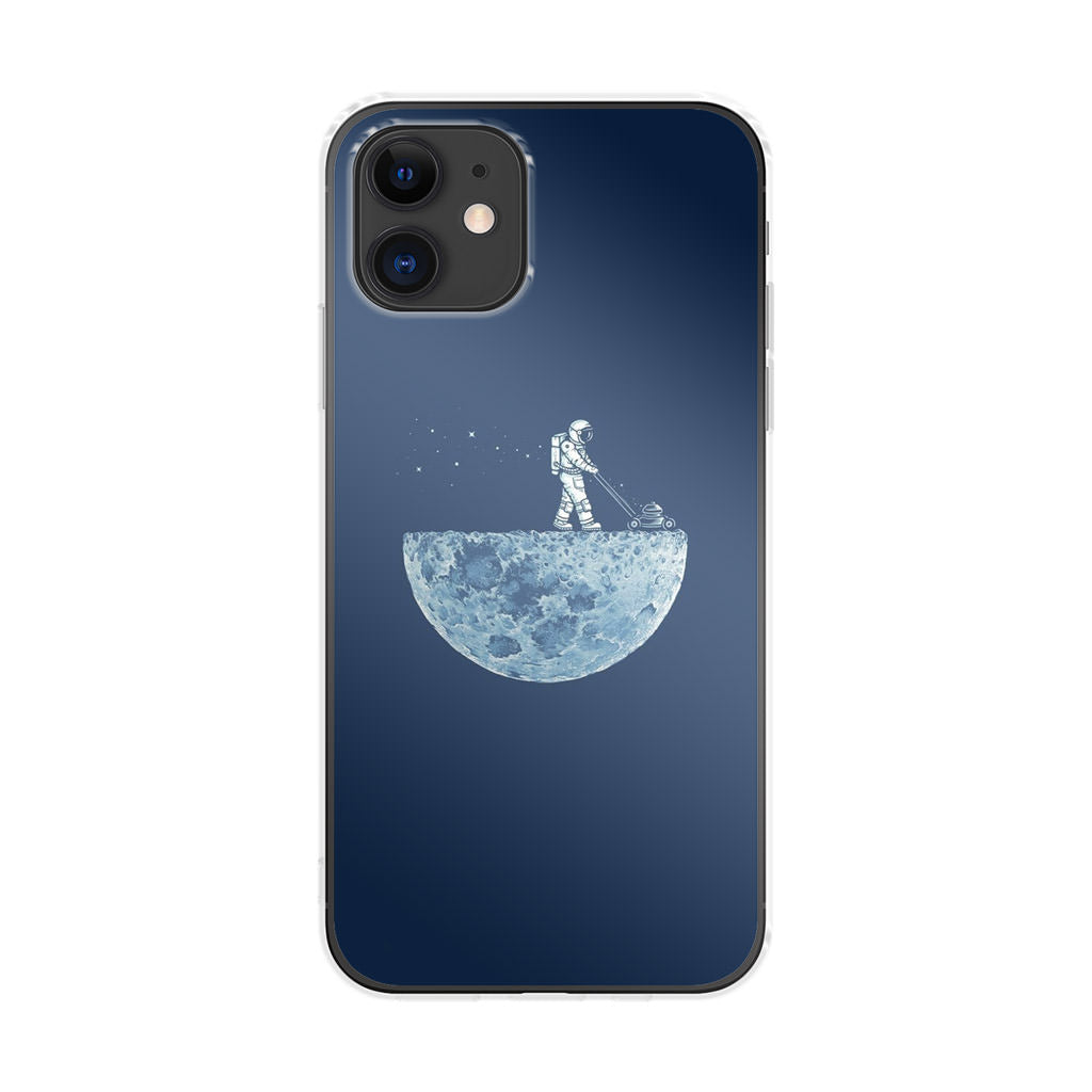 Astronaut Mowing The Moon iPhone 11 Case