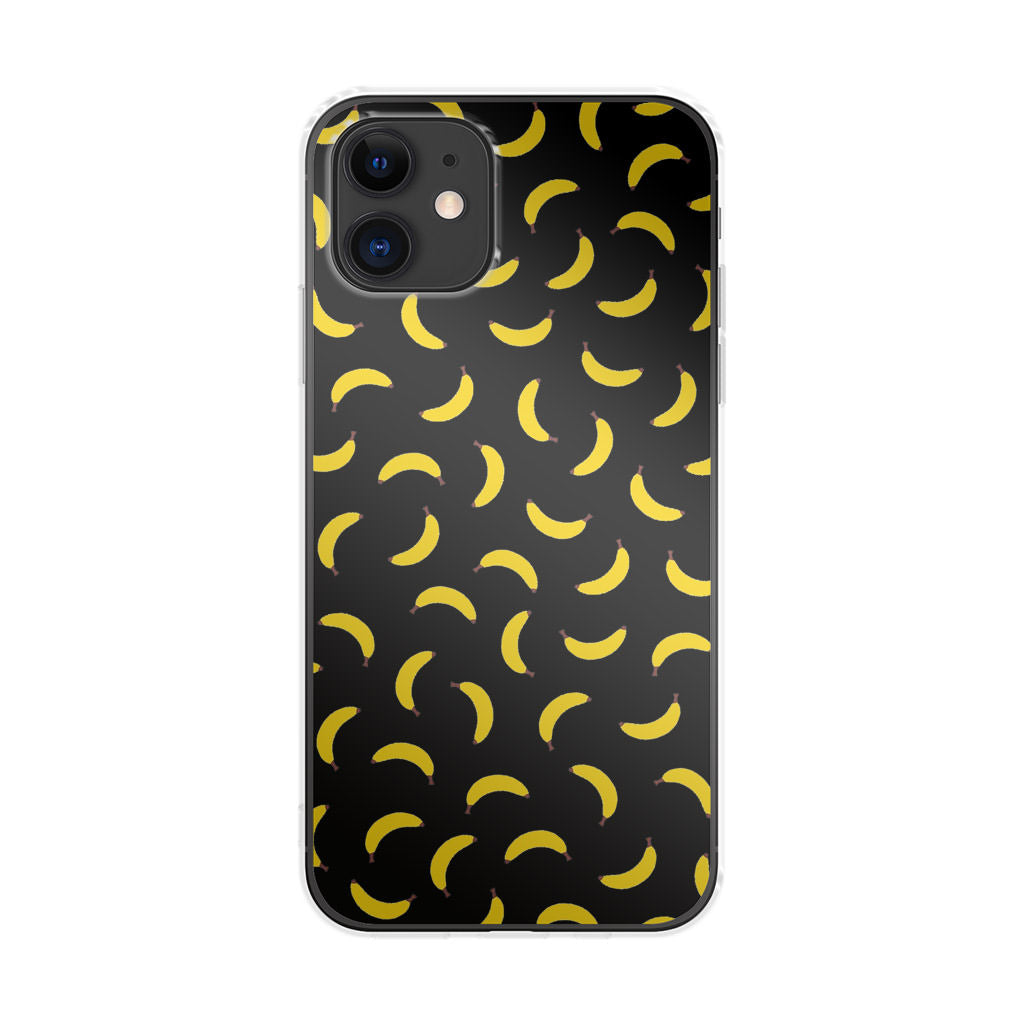 Bananas Fruit Pattern Black iPhone 11 Case