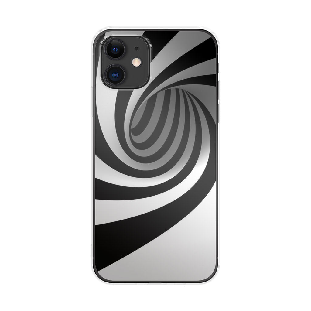 Black and White Twist iPhone 12 Case