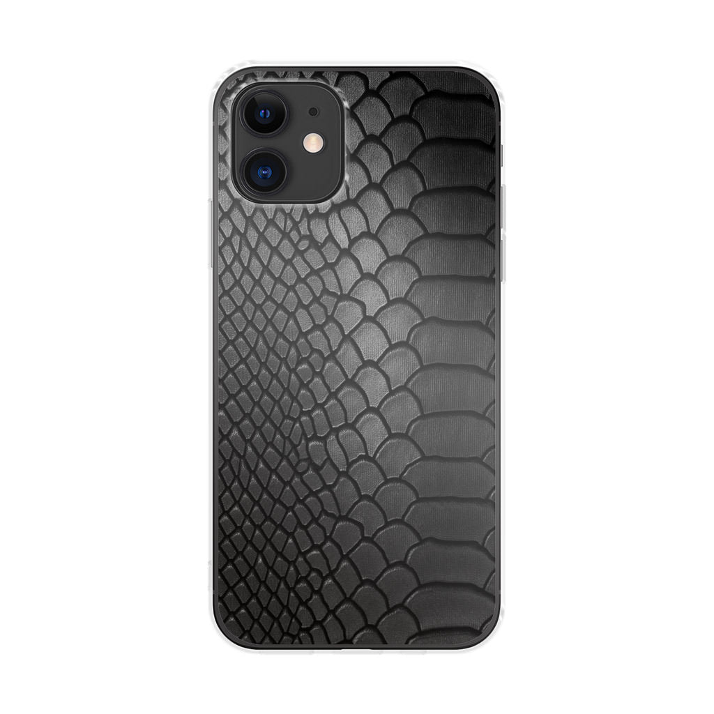 Black Snake Skin Texture iPhone 12 Case