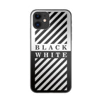 Black White Stripes iPhone 12 mini Case