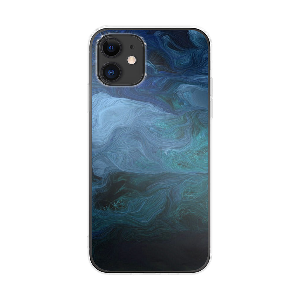 Blue Abstract Art iPhone 11 Case