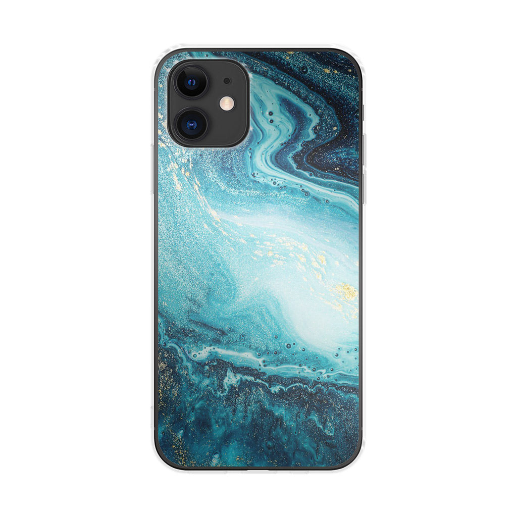 Blue Water Glitter iPhone 12 Case