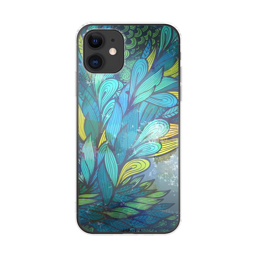 Colorful Art in Blue iPhone 11 Case