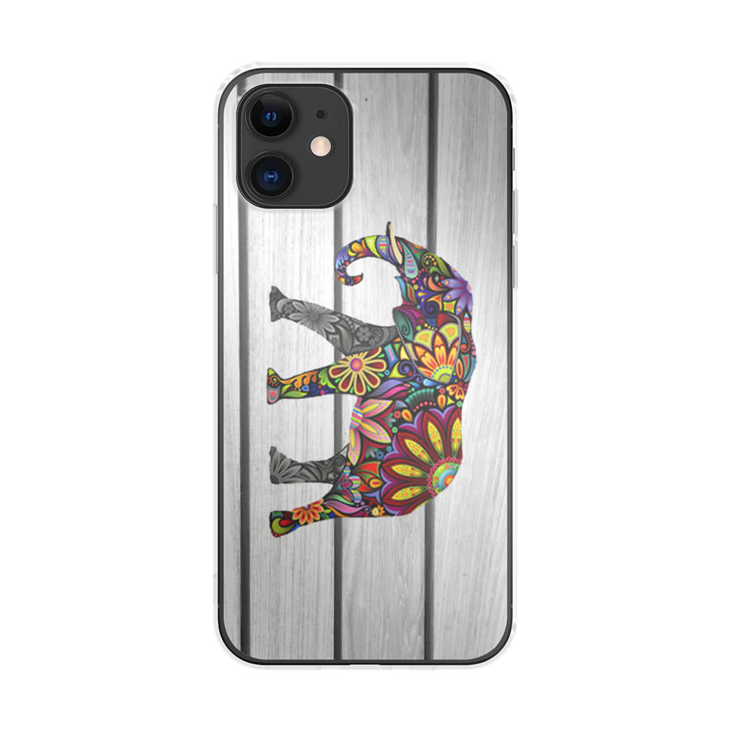 Colorful Elephant Flower iPhone 11 Case