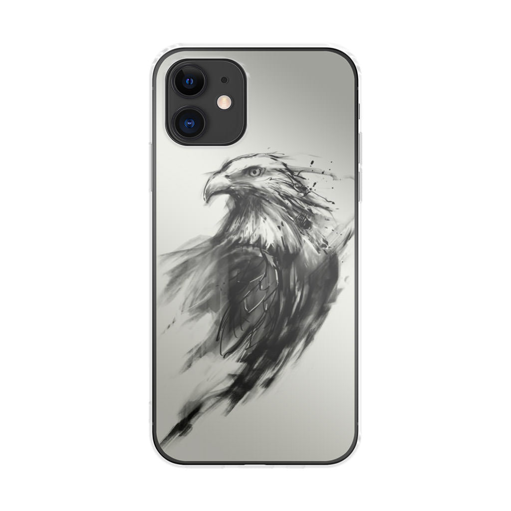 Eagle Art Black Ink iPhone 12 Case