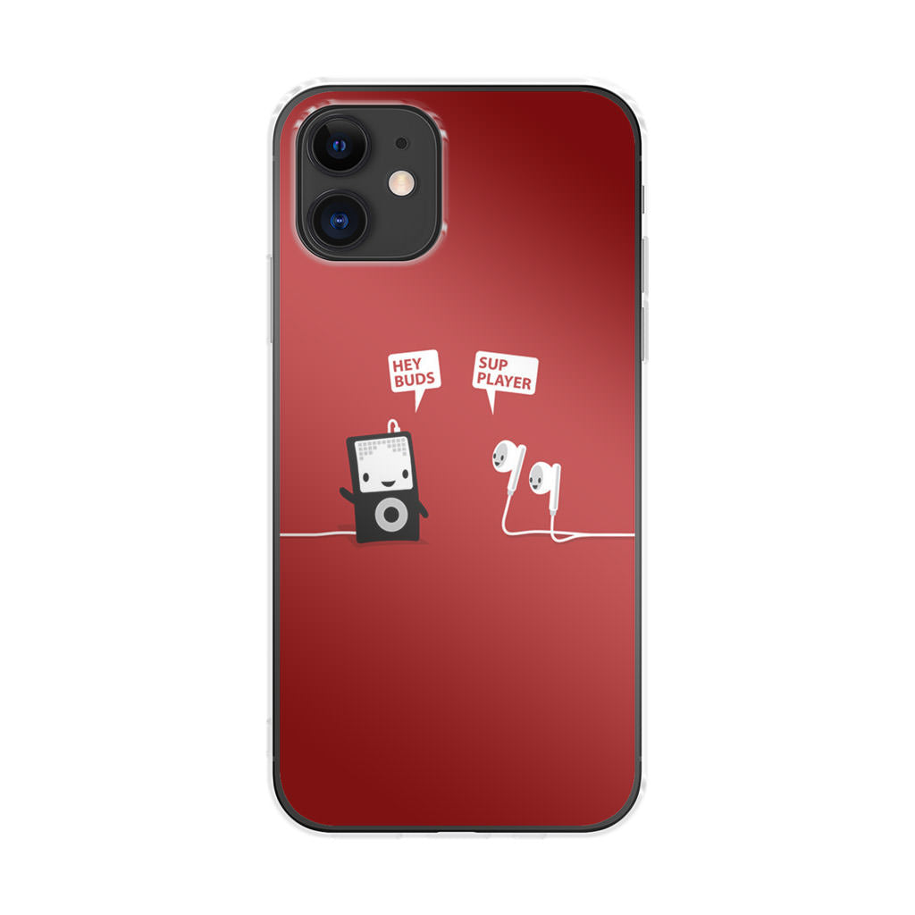 Funny Music Headphones Player Buds iPhone 12 Case
