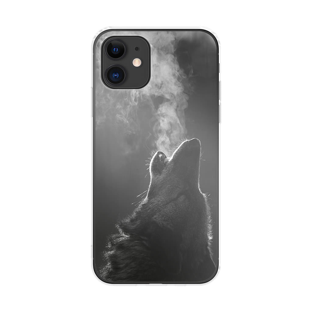 Howling Wolves Black and White iPhone 12 Case