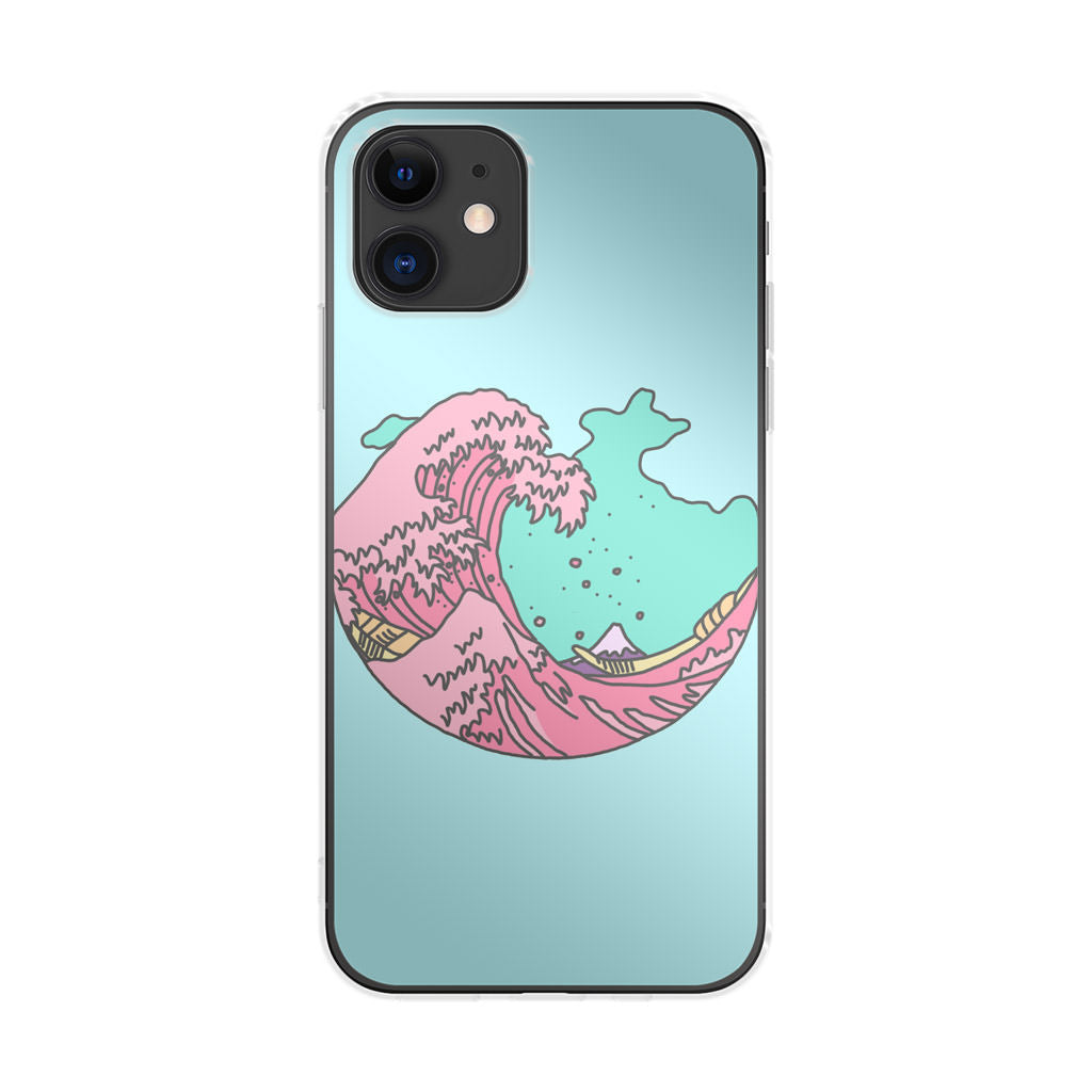 Japanese Pastel Wave iPhone 11 Case