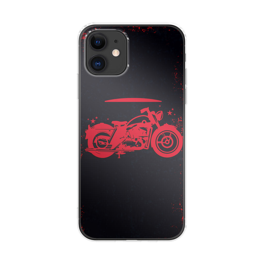 Motorcycle Red Art iPhone 12 Case