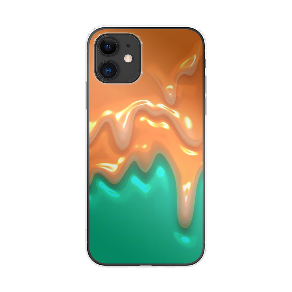 Orange Paint Dripping iPhone 11 Case