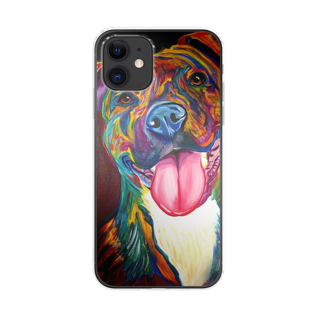 Pitbull Painting Art iPhone 12 Case
