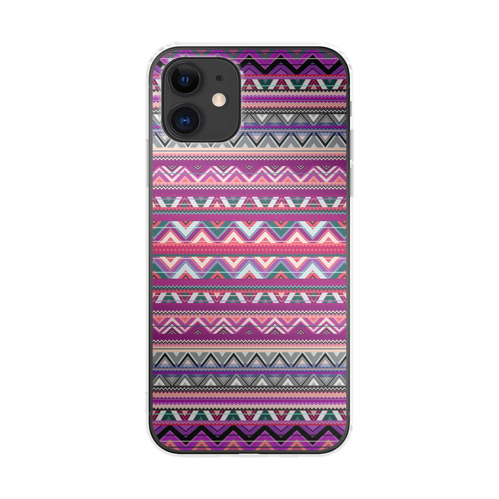Purple Aztec Art iPhone 12 Case