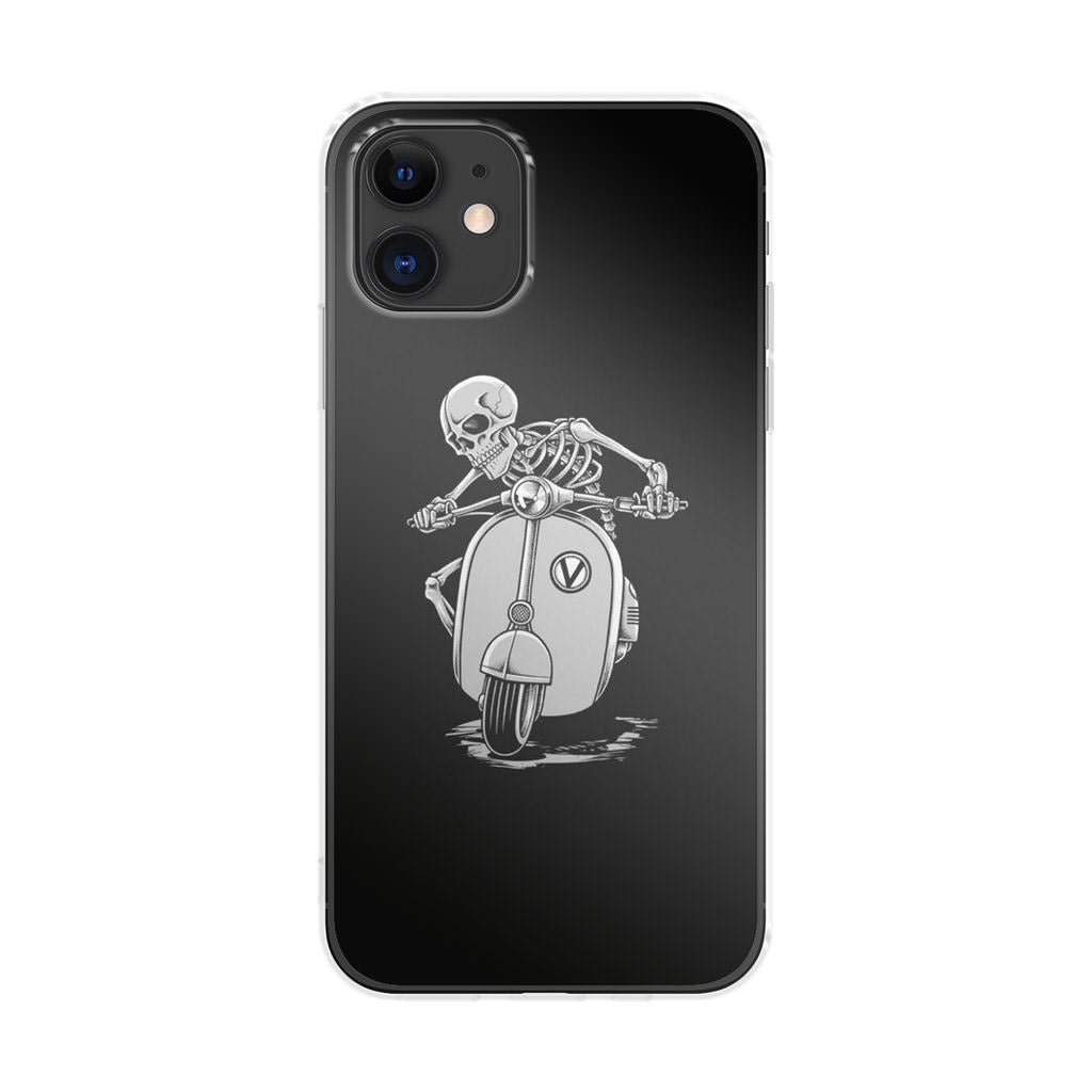 Skeleton Rides Scooter iPhone 11 Case