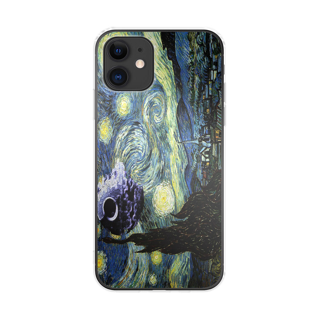 Skellington on a Starry Night iPhone 11 Case