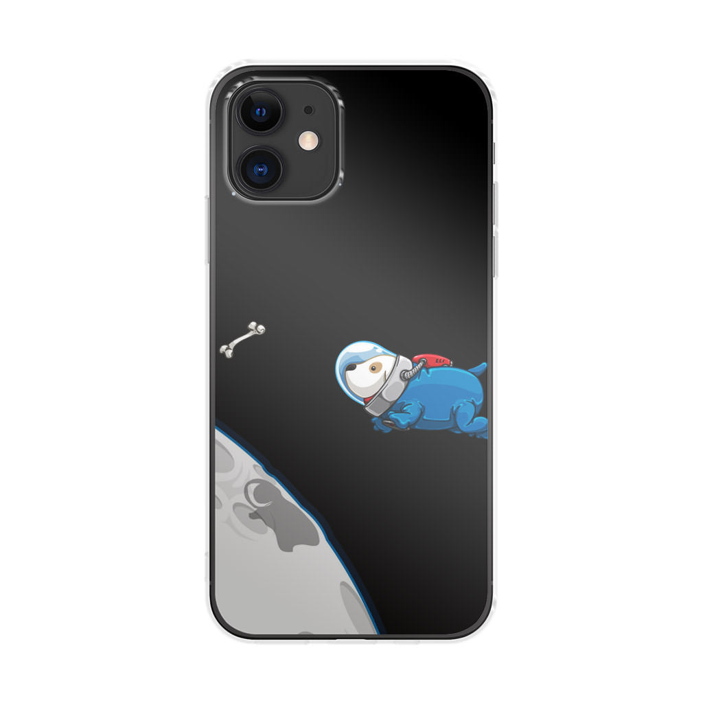 Space Dog Chasing A Bone iPhone 12 mini Case