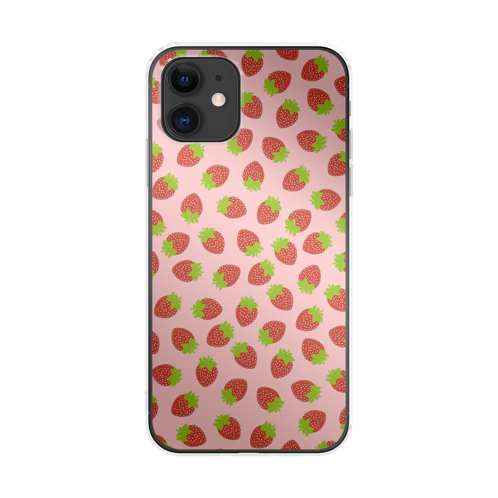 Strawberries Pattern iPhone 11 Case