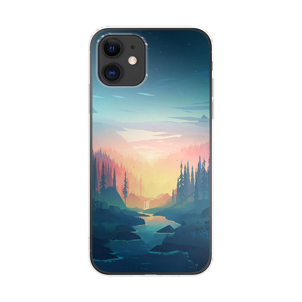 Sunset at The River iPhone 12 mini Case