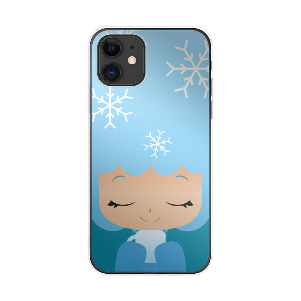 Winter Afro Girl iPhone 12 mini Case