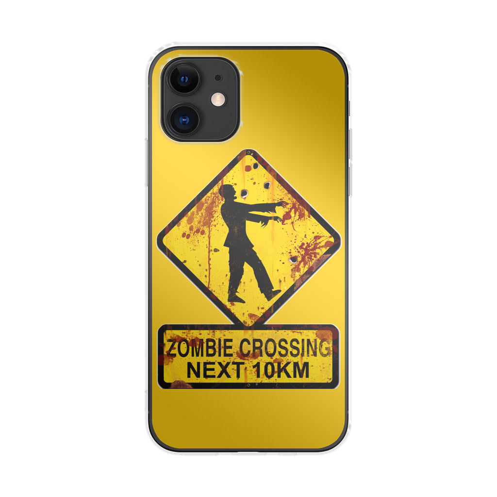 Zombie Crossing Sign iPhone 11 Case