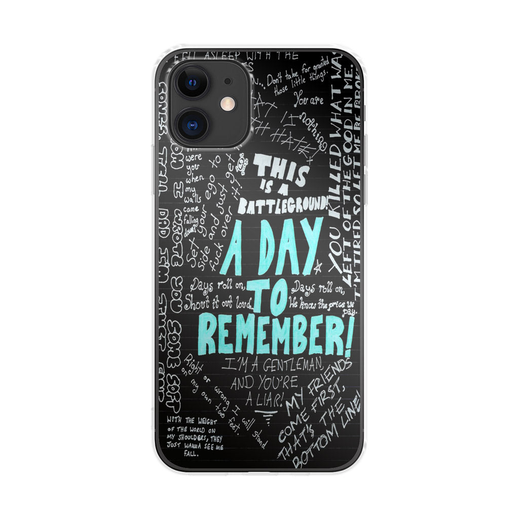 A Day To Remember Quote iPhone 12 Case