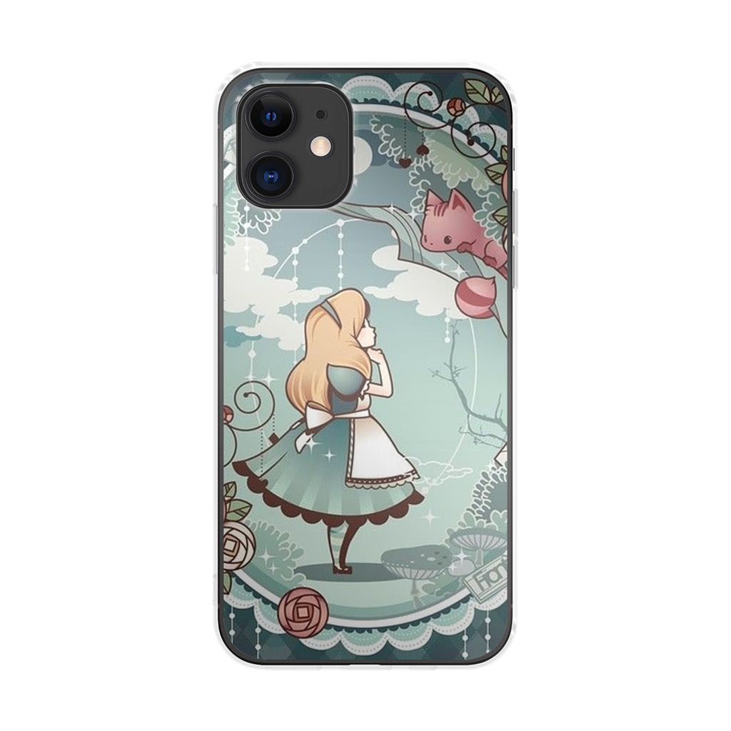 Alice And Cheshire Cat Poster iPhone 12 Case