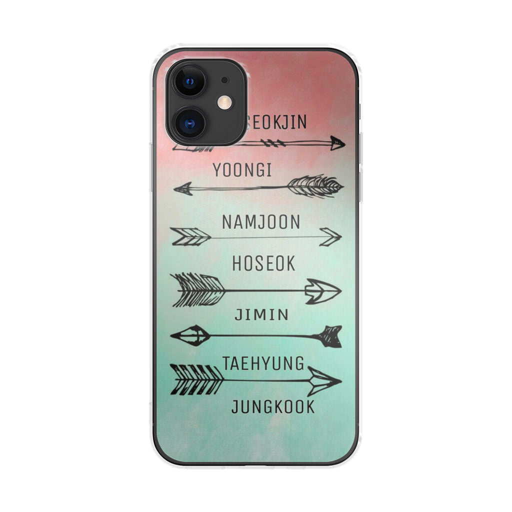 BTS Members Name iPhone 12 mini Case