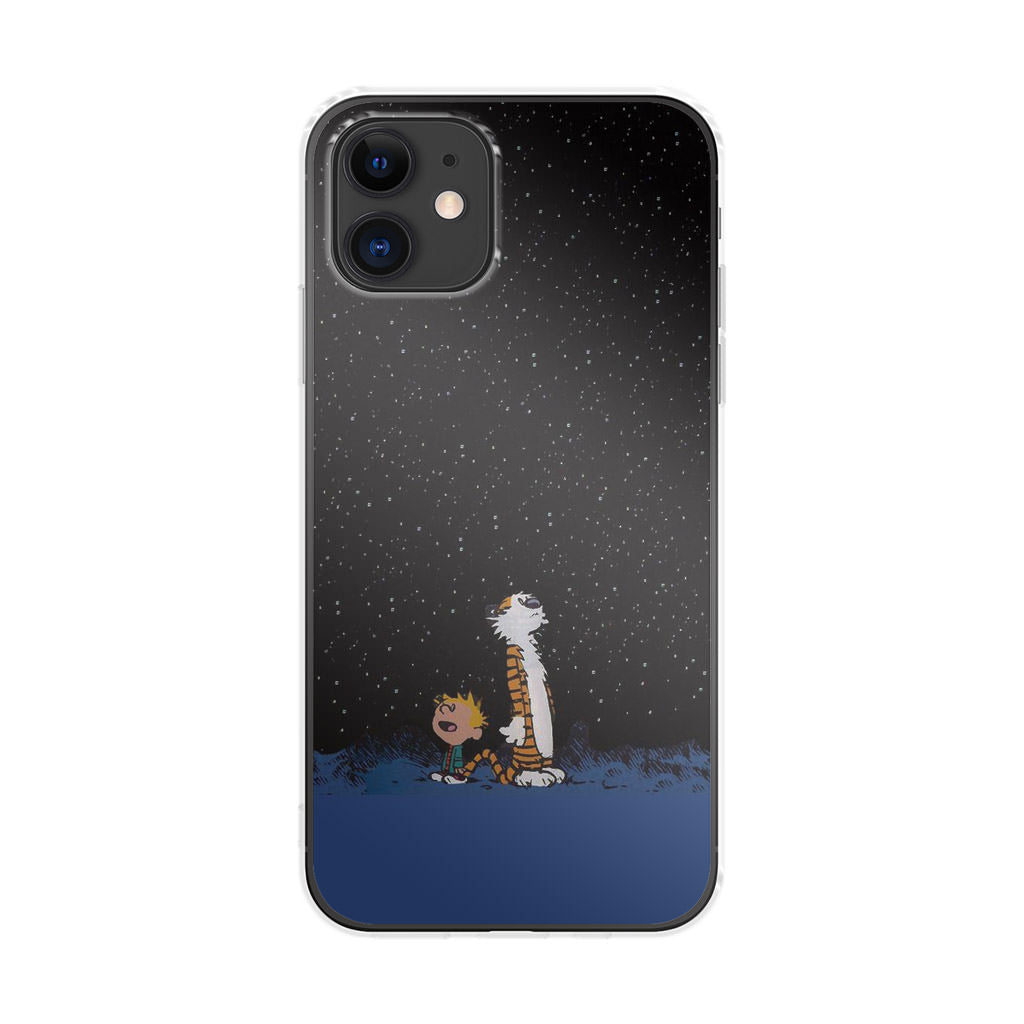 Calvin and Hobbes Space iPhone 12 Case