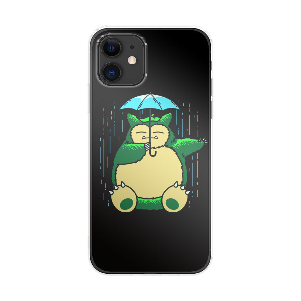 Cute Snorlax Umbrella iPhone 12 Case