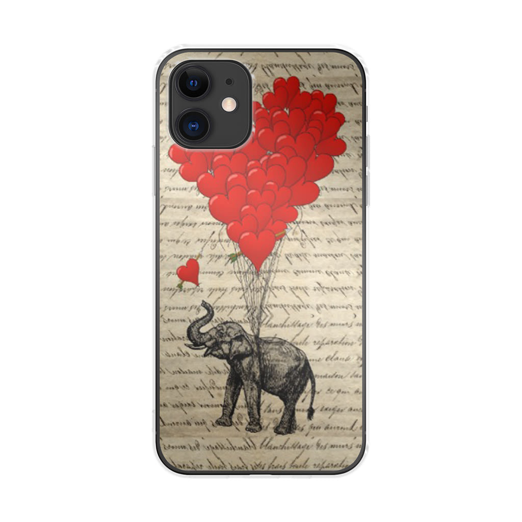 Elephant And Heart iPhone 12 Case