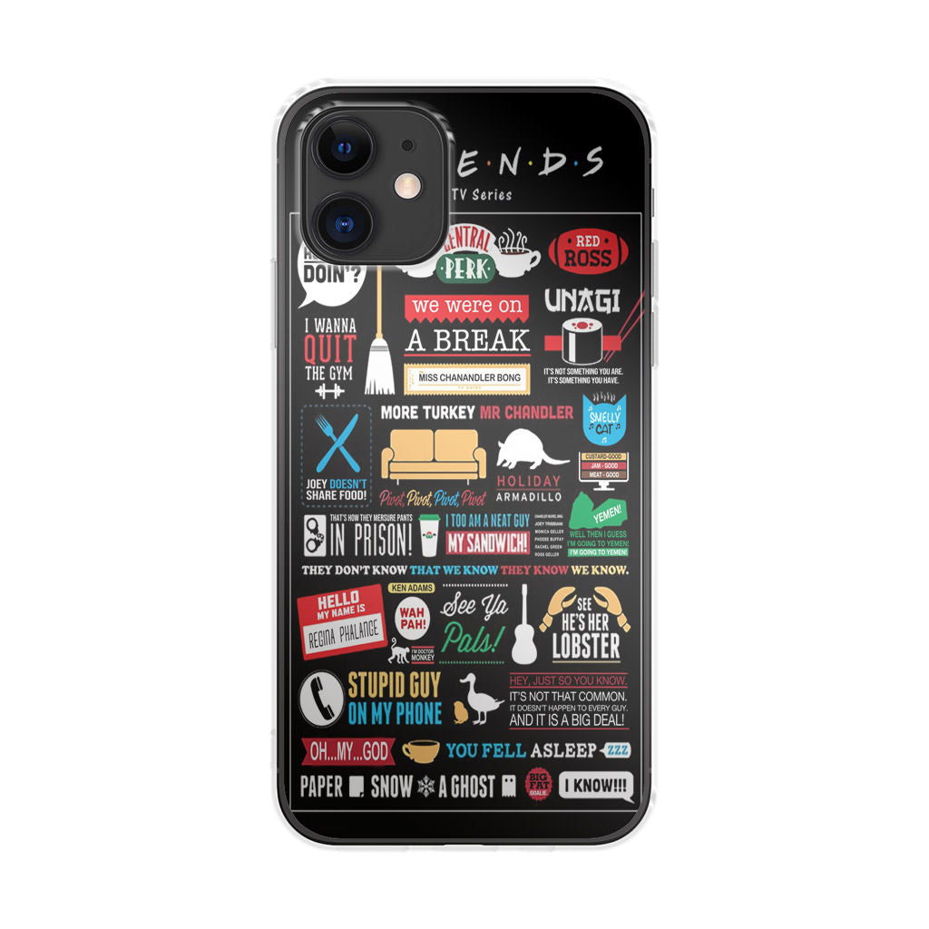 Friends TV Show Quotes Poster iPhone 12 mini Case