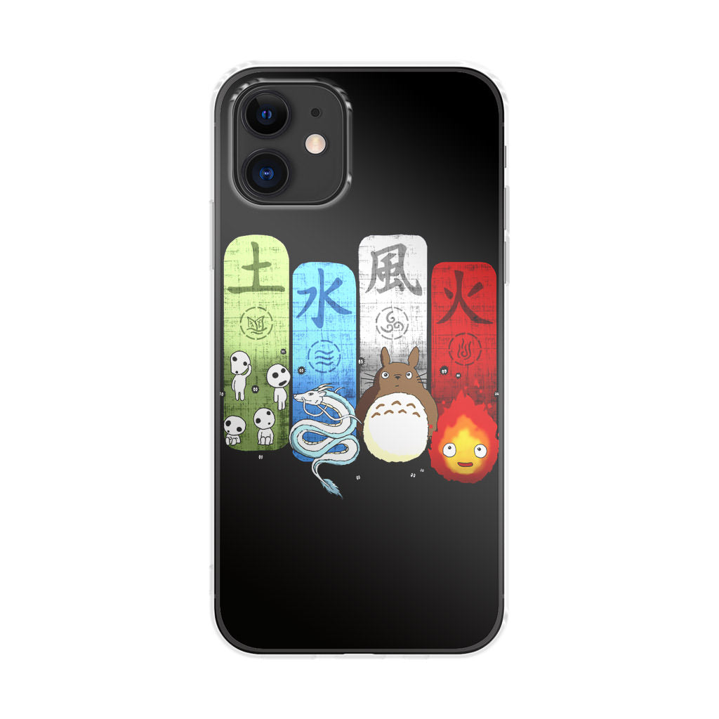 Ghibli Elemental Charms iPhone 12 Case