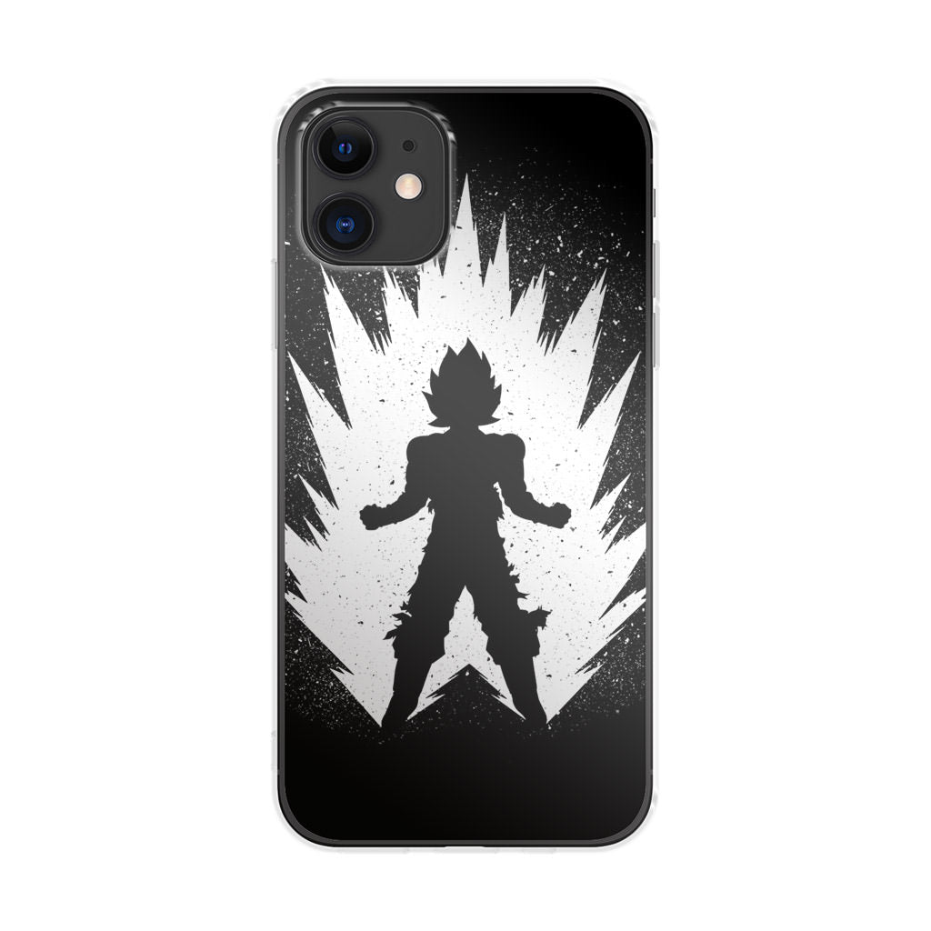 Goku Super Saiyan Black White iPhone 12 Case