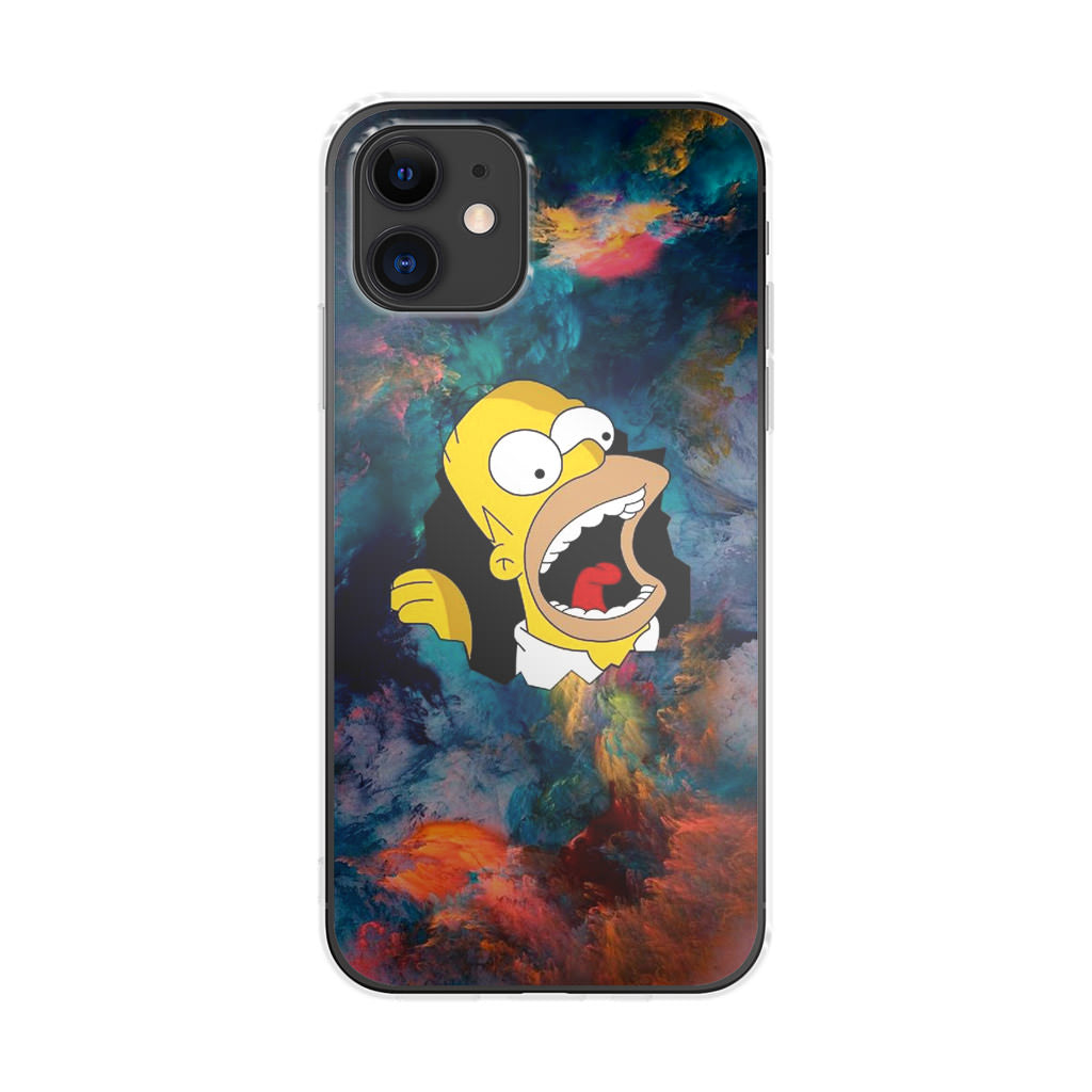 Homer Behind The Black Hole iPhone 12 mini Case