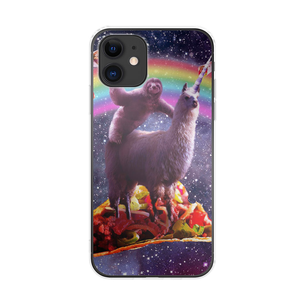 LLama And Sloth On Space iPhone 12 mini Case