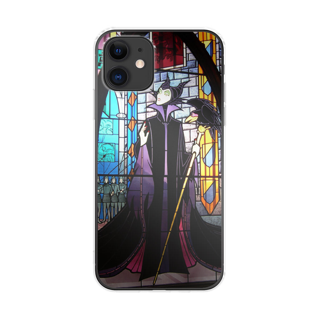 Maleficent Sleeping Beauty Glass Art iPhone 12 Case