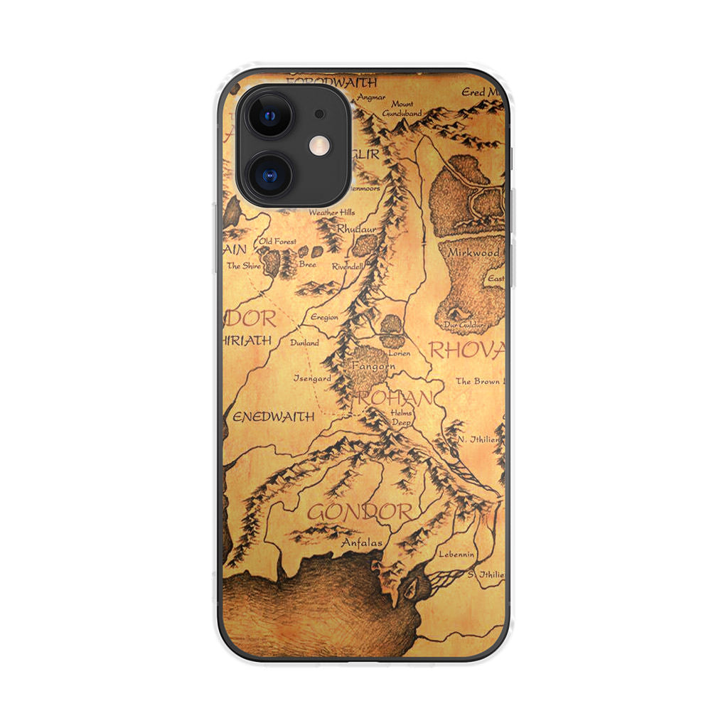 Middle Earth Map Hobbit iPhone 11 Case